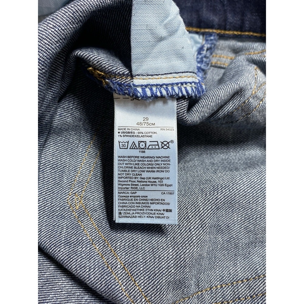Gap 1969 Women's Dark Wash Blue Denim Skinny Jeans Mid Rise Stretch 5-Pocket - Picture 10 of 10
